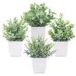 Der Rose 4 Pack Fake Plants Mini Artificial